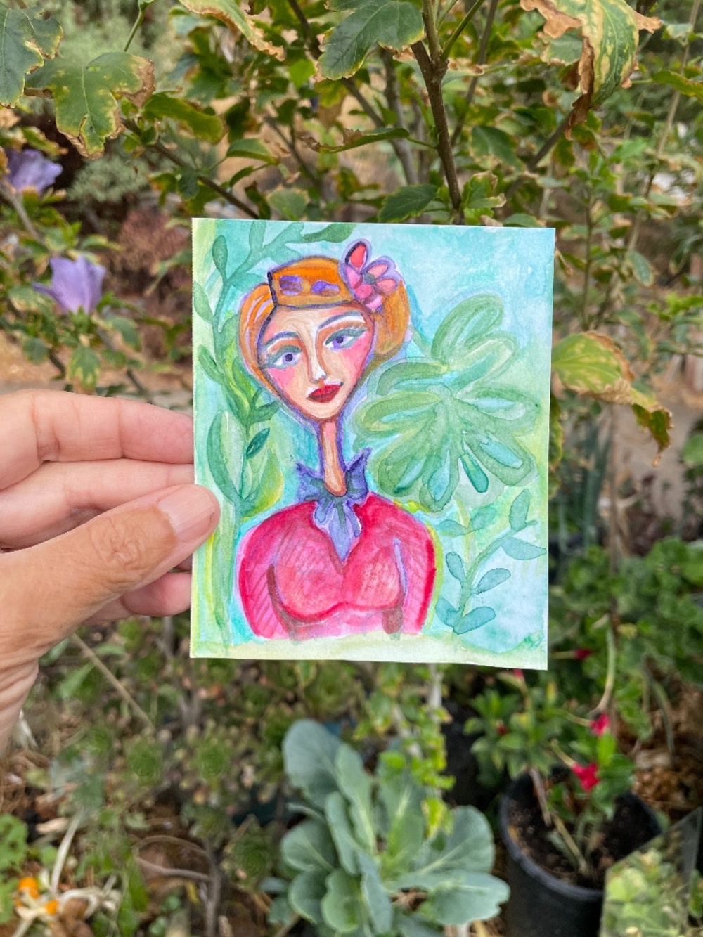Lady in Red Painting